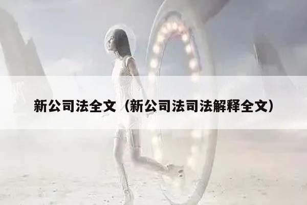 新公司法全文（新公司法司法解釋全文）