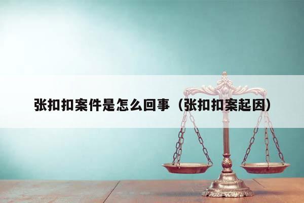 張扣扣案件是怎么回事（張扣扣案起因）