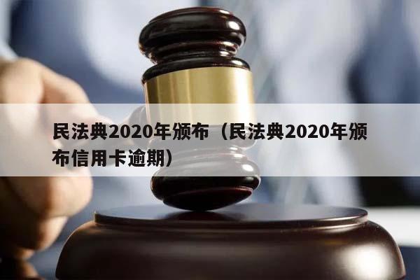 民法典2020年頒布(民法典2020年頒布信用卡逾期) 民法典2020年頒布(民法典2020年頒布信用卡逾期)