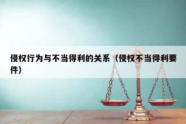 侵權行為與不當得利的關系(侵權不當得利要件) 侵權行為與不當得利的關系(侵權不當得利要件)