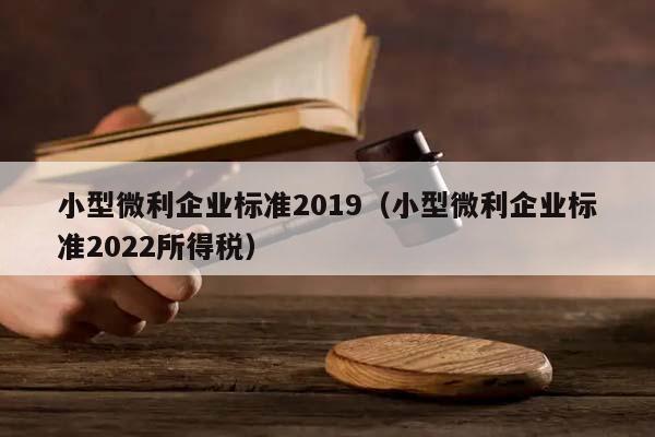小型微利企業(yè)標(biāo)準(zhǔn)2019(小型微利企業(yè)標(biāo)準(zhǔn)2022所得稅) 小型微利企業(yè)標(biāo)準(zhǔn)2019(小型微利企業(yè)標(biāo)準(zhǔn)2022所得稅)