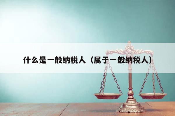 什么是一般納稅人(屬于一般納稅人) 什么是一般納稅人(屬于一般納稅人)