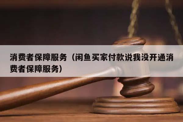 消費(fèi)者保障服務(wù)(閑魚買家付款說我沒開通消費(fèi)者保障服務(wù)) 消費(fèi)者保障服務(wù)(閑魚買家付款說我沒開通消費(fèi)者保障服務(wù))