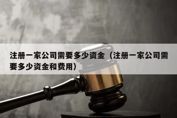 注冊一家公司需要多少資金(注冊一家公司需要多少資金和費用) 注冊一家公司需要多少資金(注冊一家公司需要多少資金和費用)