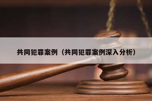 共同犯罪案例(共同犯罪案例深入分析) 共同犯罪案例(共同犯罪案例深入分析)