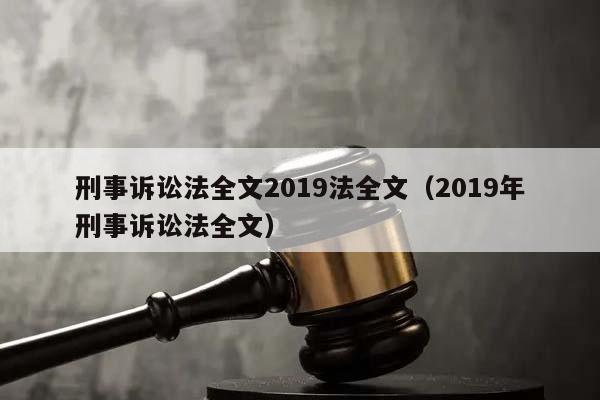 刑事訴訟法全文2019法全文(2019年刑事訴訟法全文) 刑事訴訟法全文2019法全文(2019年刑事訴訟法全文)