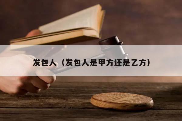 發包人（發包人是甲方還是乙方）