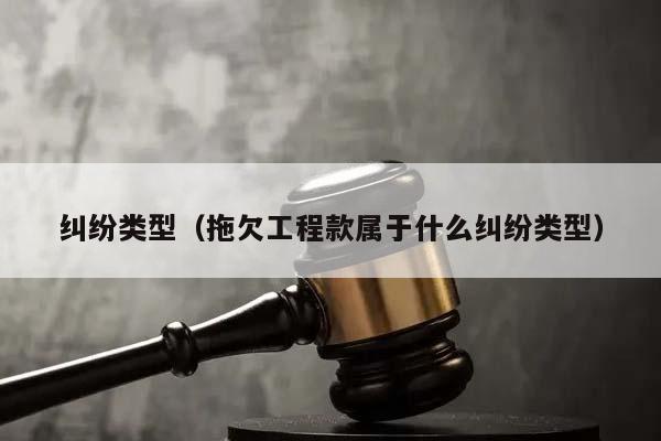 糾紛類型(拖欠工程款屬于什么糾紛類型) 糾紛類型(拖欠工程款屬于什么糾紛類型)