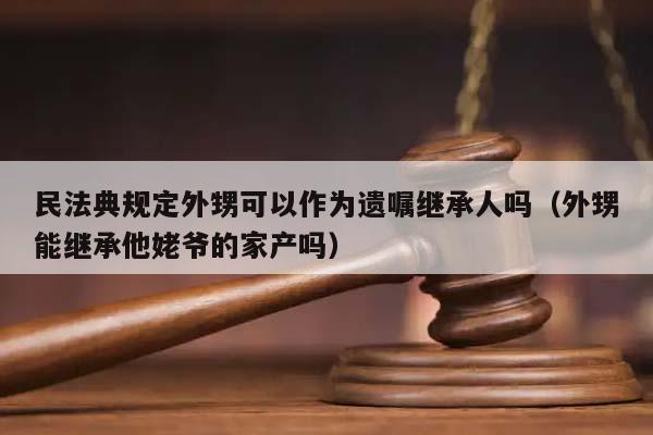 民法典規定外甥可以作為遺囑繼承人嗎(外甥能繼承他姥爺的家產嗎) 民法典規定外甥可以作為遺囑繼承人嗎(外甥能繼承他姥爺的家產嗎)