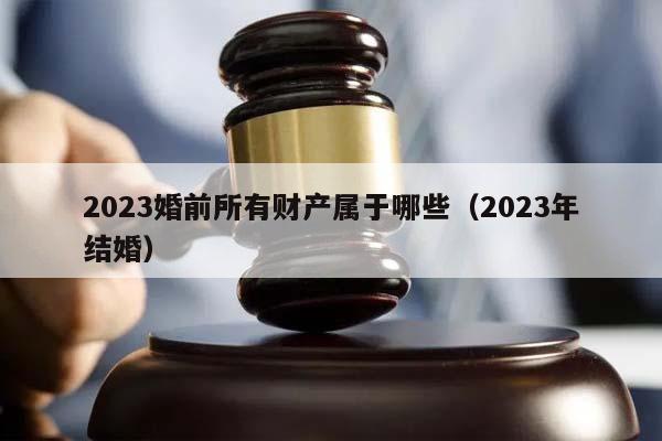 2023婚前所有財產屬于哪些(2023年結婚) 2023婚前所有財產屬于哪些(2023年結婚)