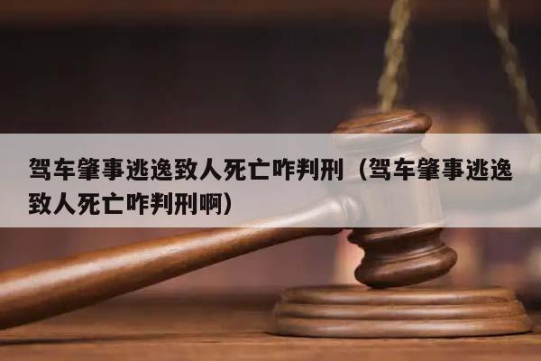 駕車肇事逃逸致人死亡咋判刑(駕車肇事逃逸致人死亡咋判刑啊) 駕車肇事逃逸致人死亡咋判刑(駕車肇事逃逸致人死亡咋判刑啊)
