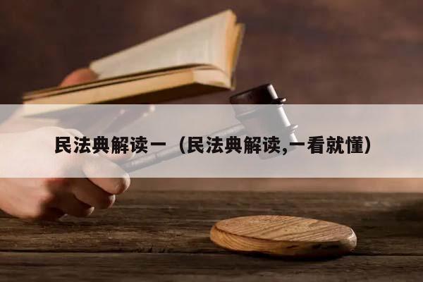 民法典解讀一(民法典解讀,一看就懂) 民法典解讀一(民法典解讀,一看就懂)