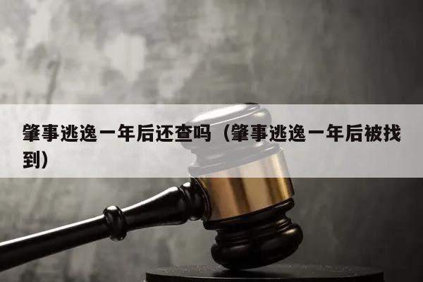 肇事逃逸一年后還查嗎(肇事逃逸一年后被找到) 肇事逃逸一年后還查嗎(肇事逃逸一年后被找到)