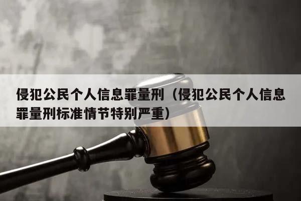 侵犯公民個人信息罪量刑(侵犯公民個人信息罪量刑標準情節特別嚴重) 侵犯公民個人信息罪量刑(侵犯公民個人信息罪量刑標準情節特別嚴重)