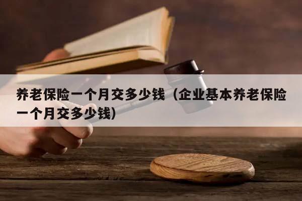 養(yǎng)老保險(xiǎn)一個(gè)月交多少錢(企業(yè)基本養(yǎng)老保險(xiǎn)一個(gè)月交多少錢) 養(yǎng)老保險(xiǎn)一個(gè)月交多少錢(企業(yè)基本養(yǎng)老保險(xiǎn)一個(gè)月交多少錢)