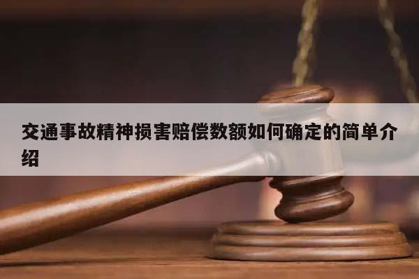 交通事故精神損害賠償數(shù)額如何確定的簡單介紹